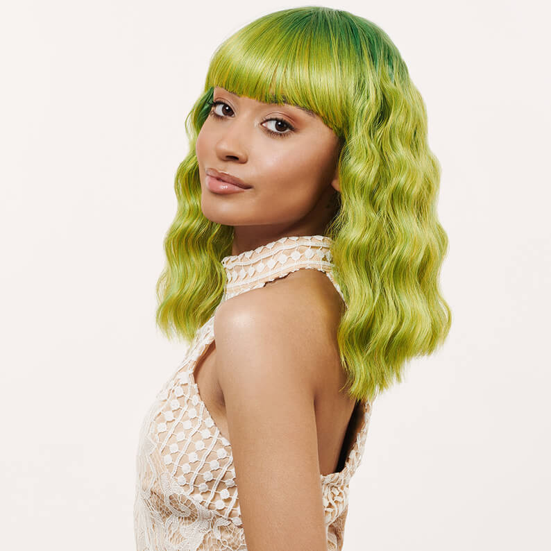 The Cassie Fringe Shoulder length curly 14" Wig  | Premium Tongable Fibre